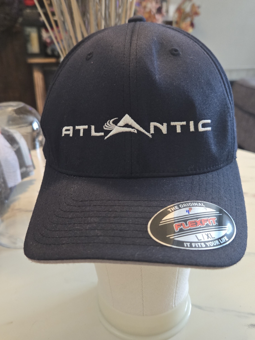 Atlantic Embroidered Flexfit Cap - Navy